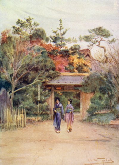 Tor des Shakwe-Gartens nahe Tokio von Walter Frederick Roofe Tyndale