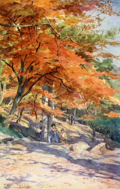 Ahornbäume in Omori, nahe Tokio von Walter Frederick Roofe Tyndale