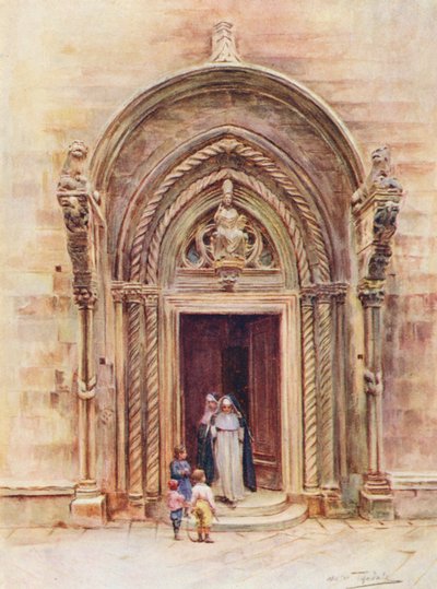 Das Portal des Doms von Curzola von Walter Frederick Roofe Tyndale