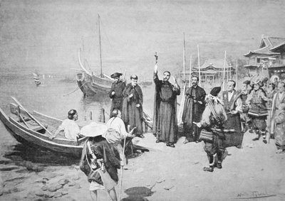 Die Landung von St. Franz Xaver in Kagoshima von Walter Frederick Roofe Tyndale