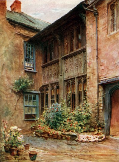 Der Hof des Luttrell Arms, Dunster von Walter Frederick Roofe Tyndale