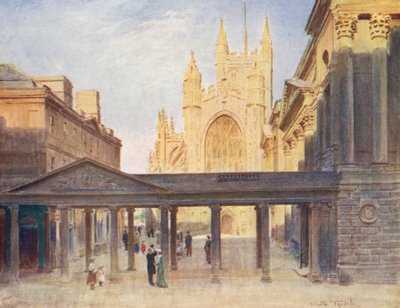 Wessex: Bath Abbey und Pump Room von Walter Frederick Roofe Tyndale