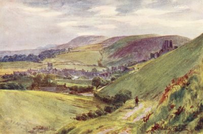 Wessex: Corfe Castle von Nine Barrow Down von Walter Frederick Roofe Tyndale