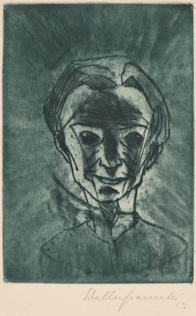 Lächelnder Kopf (Selbstporträt) von Walter Gramatte