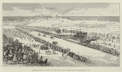 Pferderennen in Accra, an der Goldküste, Rennen um den Brandford Cup von Walter Paget