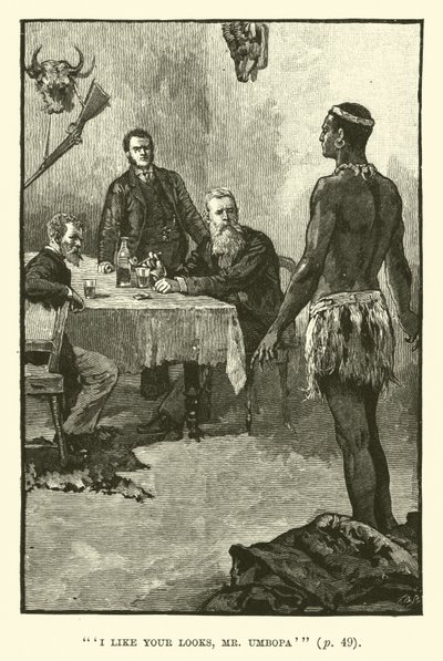 Illustration für König Salomons Schatzkammer von H. Rider Haggard von Walter Paget