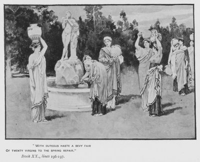 Illustration für Popes Odyssee von Homer von Walter Paget