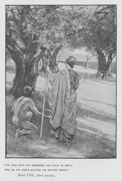 Illustration für Popes Odyssee von Homer von Walter Paget