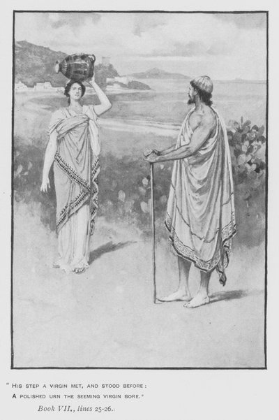 Illustration für Popes Odyssee von Homer von Walter Paget