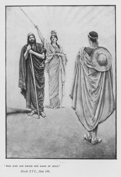 Illustration für Popes Odyssee von Homer von Walter Paget