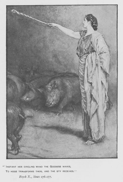 Illustration für Popes Odyssee von Homer von Walter Paget