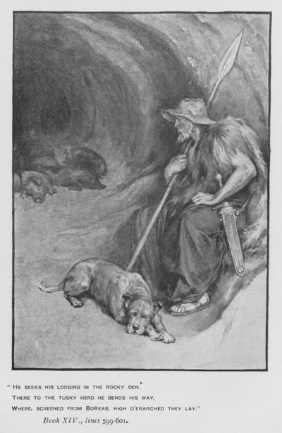 Illustration für Popes Odyssee von Homer von Walter Paget