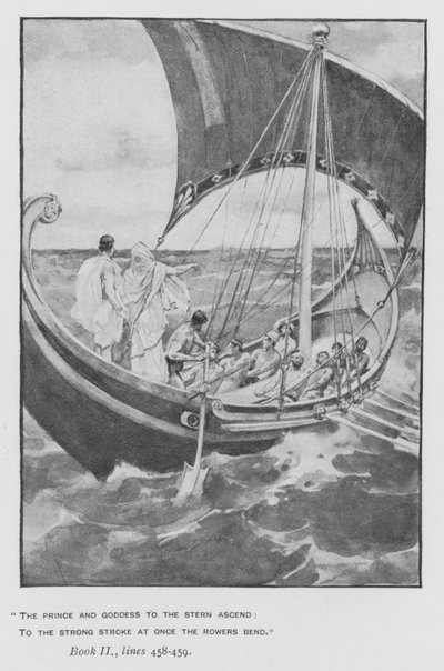Illustration für Popes Odyssee von Homer (Lithografie) von Walter Paget