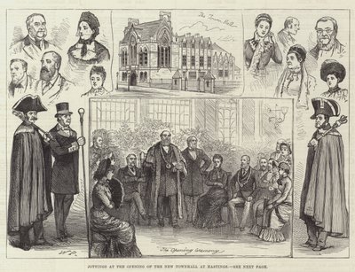 Notizen zur Eröffnung des neuen Rathauses in Hastings von Walter Paget