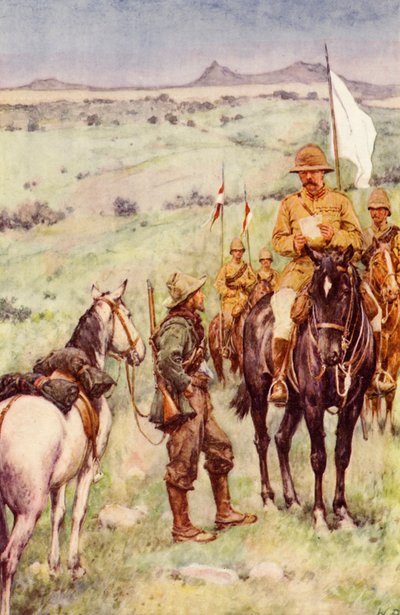 Lord Kitchener und General Cronjes Bote, Paardeberg von Walter Paget