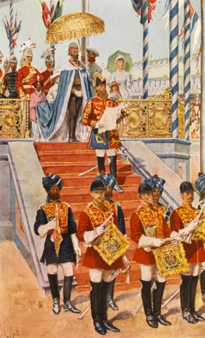 Die Königin zur Kaiserin von Indien ausgerufen von Walter Paget