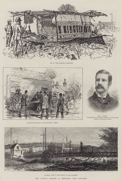 Das Eisenbahnunglück bei Hexthorpe, in der Nähe von Doncaster von Walter Paget