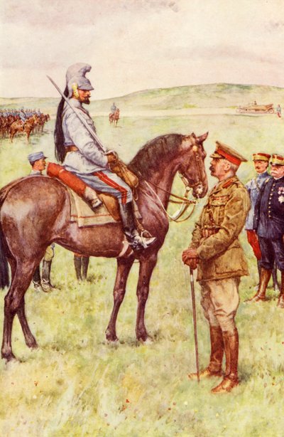 Das Treffen in Frankreich zwischen Lord Kitchener und General Baratier von Walter Paget