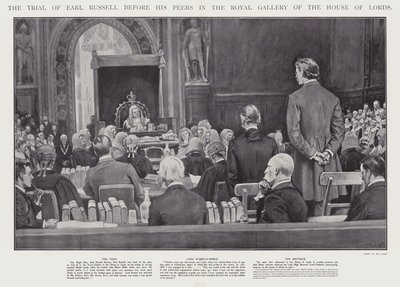 Der Prozess von Earl Russell vor seinen Kollegen in der Royal Gallery des House of Lords, Westminster von Walter Paget