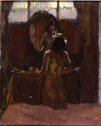 Akt vor einem Spiegel, Mornington Crescent von Walter Richard Sickert
