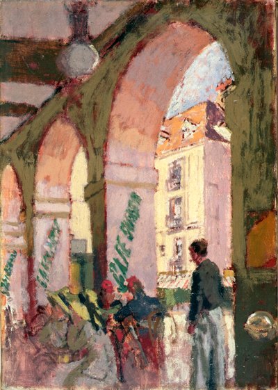 Das Café Suisse oder Café des Arcades, Dieppe von Walter Richard Sickert