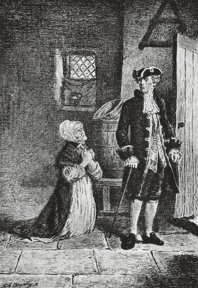 Elspeth und Lord Glenallan, Illustration für Der Altertumsforscher von Walter Scott