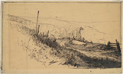 Eine Straße in den Hügeln bei Dordrecht von Walter Shirlaw