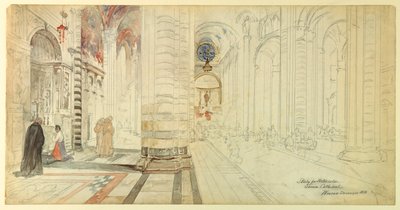 Studie für Aquarell, Dom von Siena von Walter Shirlaw