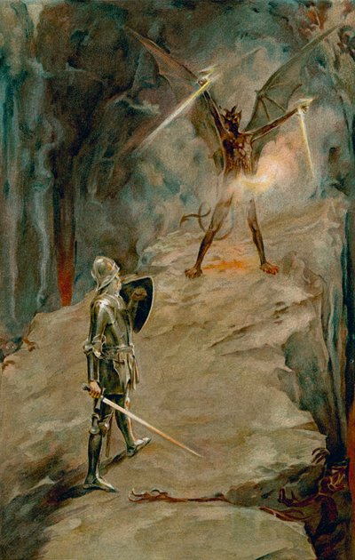 Der Christ zeichnete, denn er sah, dass es Zeit war, sich zu regen von Walter Stanley Paget