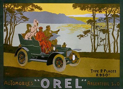 Werbung für Orel-Autos von Walter Thor