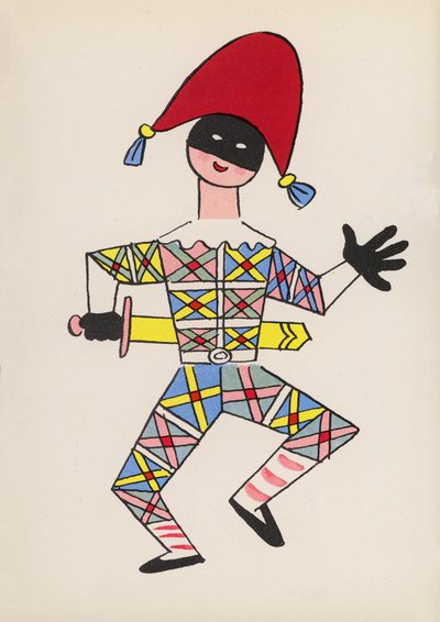 Figuren aus Kinderbüchern: Harlekin von Walter Trier
