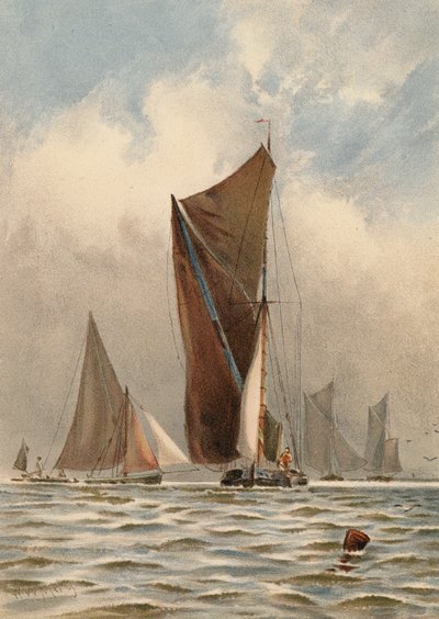 Barges auf der Themse von Walter William May