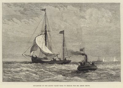 Abfahrt der arktischen Yacht Kara zur Suche nach Mr. Leigh Smith von Walter William May