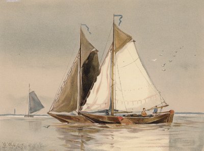 Niederländische Abfüller an der Schelde von Walter William May