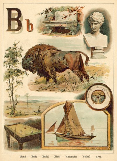 Buchstabe B (Chromolitho) von Walter Zweigle