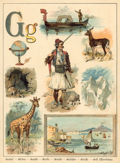 Buchstabe G (Chromolitho) von Walter Zweigle