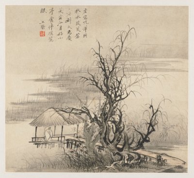 Album von Landschaften: Blatt 7, 1677 von Wang Gai
