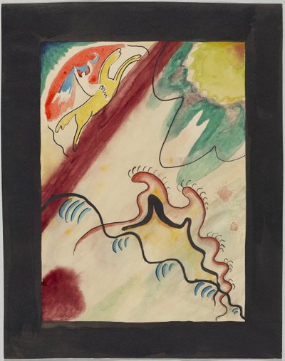 Entwurf für den Umschlag des Almanachs "Der Blaue Reiter" von Wassily Kandinsky