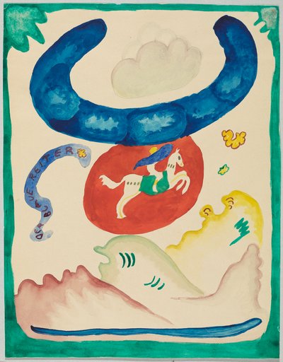 Entwurf für den Umschlag des Almanachs "Der Blaue Reiter" von Wassily Kandinsky