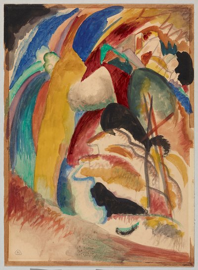Entwurf zu „Bild mit weißer Form“ von Wassily Kandinsky