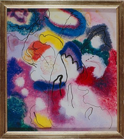 Glasbild mit rotem Fleck von Wassily Kandinsky