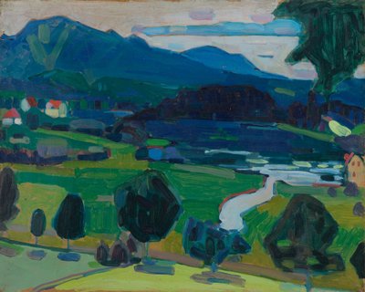 Murnau - Blick über den Staffelsee von Wassily Kandinsky