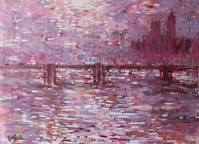 Reflexionen der rosa Stadt von Wayne Sleeth