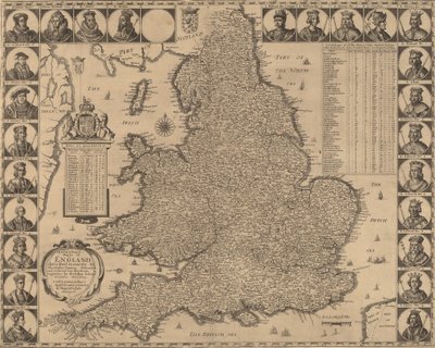 Eine neue und genaue Karte von England, 1644 von Wenceslaus Hollar