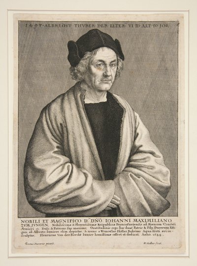 Albrecht Dürer der Ältere (1427-1502) im Alter von 70 Jahren von Wenceslaus Hollar