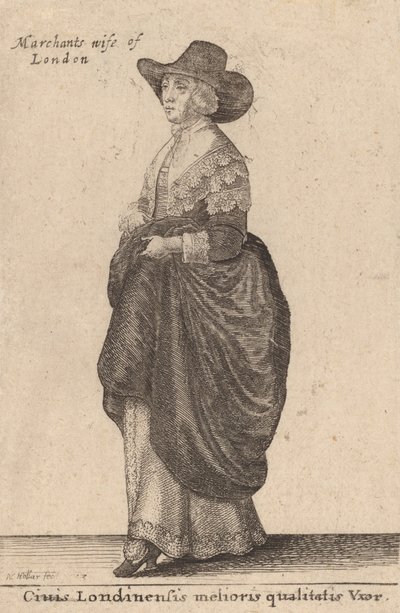 Ciuis Londinensis Melioris Qualitatis Vxor, 1643 von Wenceslaus Hollar