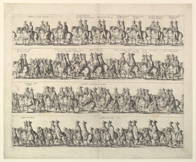 Krönungsprozession von Karl II. durch London von Wenceslaus Hollar