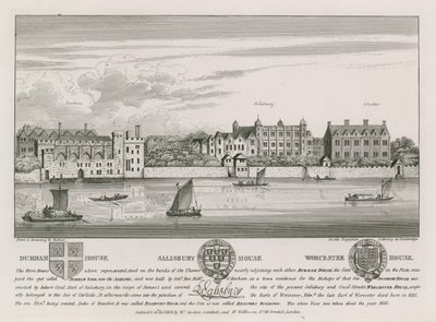 Durham House, Salisbury House und Worcester House von Wenceslaus Hollar