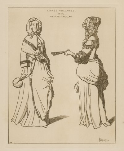 Englische Frauen, 1644 von Wenceslaus Hollar