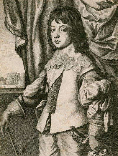 König Karl II. als Junge von Wenceslaus Hollar
